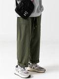 Men's Japanese Street Style Wide Leg Casual Pants with Pockets