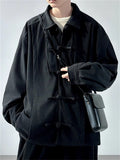 Men's Solid Color Long Sleeve Lapel Tang Suit Jacket