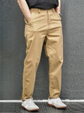 Men Japanese Style Slim Fit Straight Leg Chino Pants