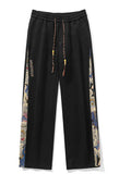 Men's Bears Pattern Loose Fit Straight Casual Pants