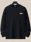 Men's Autumn Cotton Round Neck Phoenix Graphic Embroidered Sweatshirts