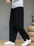 Men Ethnic Patterned Drawstring Waist Casual Lounge Pants