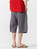 Men's Summer Casual Print Drawstring Capri Pants