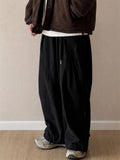 Mens Japanese Style Relaxed Fit Loose Utility Workwear Pants