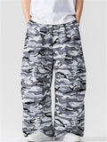 Men's Summer Wide Leg Camouflage Print Cargo Pants