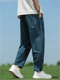 Casual Comfy Oriental Style Cotton Linen Pants for Men