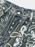 Cashew Flower Printing Hip Hop Jeans for Men