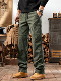 Men's Cozy Elastic Waist Casual Cargo Pants