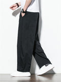 Men's Japanese Style Straight Leg Casual Pants