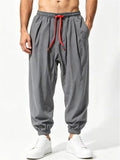 Mens Casual Relaxed Fit Drawstring Joggers with Pockets