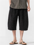 Men's Summer Casual Print Drawstring Capri Pants