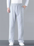 Comfy Relaxed Elastic Waist Sweatpants for Elder Man