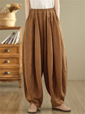 Women's High Waisted Wide Leg Bloomers Pants