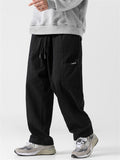 Men's Japanese Street Style Wide Leg Casual Pants with Pockets