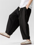 Men's Retro Summer Solid Color Scimitar Cropped Pants