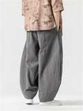 Men's Cozy Oversized Elastic Waist Linen Lantern Pants