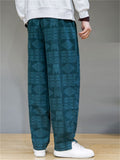 Men Ethnic Patterned Drawstring Waist Casual Lounge Pants