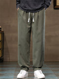 Men's Autumn Cotton Blend Casual Workwear Straight Loose Fit Pants