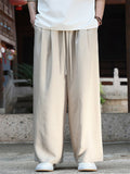 Men Comfy Summer Japanese Streetwear Baggy Wide Leg Pants