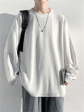 Men's Solid Color Long Sleeve Round Neck Sweatshirts