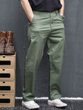 Men Japanese Style Slim Fit Straight Leg Chino Pants