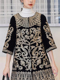 Chinese Style Half Sleeve Embroidery Jacket For women