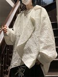 Men's Chinese Style Long Sleeve Vintage Loose Textured Shirts