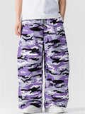 Men's Summer Wide Leg Camouflage Print Cargo Pants