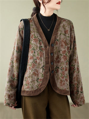 Beautiful Retro Short Floral Jackets for Women