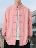 Men's Retro Chinese Style Corduroy Jacquard Tangsuit Jackets