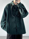 Men's Solid Color Long Sleeve Lapel Tang Suit Jacket