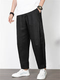 Men's Summer Comfy Solid Color Linen Straight Pants