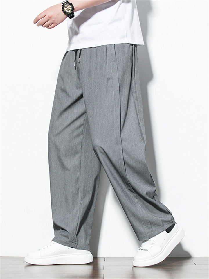 Men's Japanese Minimalist Style Straight Leg Casual Dress Pants