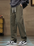 Men's Autumn Cotton Blend Casual Workwear Straight Loose Fit Pants