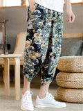 Men's Summer Trendy Print Casual Carrot Capri Pants