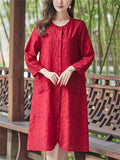 Summer Women's Tencel Long Sleeve Round Neck Jacket