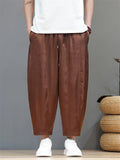 Mens Summer Baggy Loose Cropped Lightweight Yoga Harem Pants