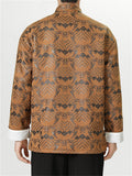 Chinese Style Wave Pattern Stand Collar Button-Up Tang Suit Jackets