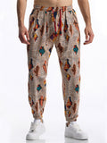 Men's Summer Retro 3D Print Drawstring Jogger Pants