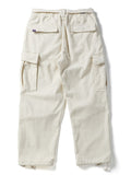 Men Japanses Style Corduroy Drawstring Loose Fit Wide Leg Cargo Pants