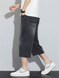 Men's Stylish Comfy Drawstring Capri Cropped Jeans