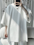 Summer Casual Solid color Loose Half Sleeve T-Shirt for Men