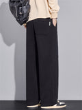 Men's Warm Thermal Lined Drape Twill Knitted Casual Pants