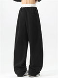 ‌Men's Casual Loose Fit Comfy Drawstring Wide Leg Sweatpants