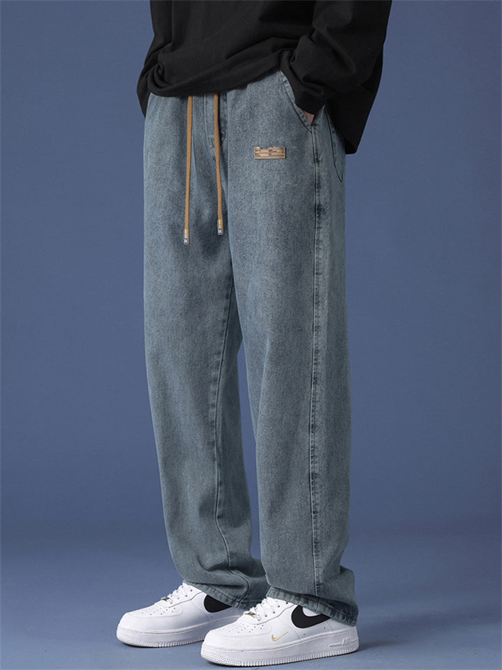 Men's Loose Fit Straight Leg High Street Casual Jeans