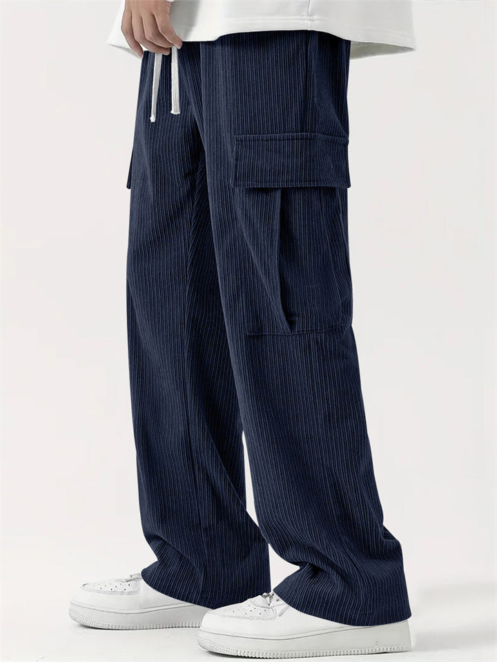Men's High Street Corduroy Wide Leg Cargo Pants