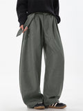 Men's Chic Retro Solid Color Pleated Drape Scimitar Wide Leg Pants