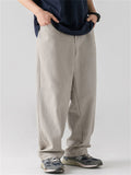 Men's Retro Comfy Cotton Casual Japanese Style Solid Color Pants