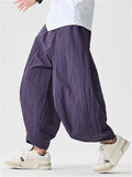 Summer Men's Loose Comfy Wide Leg Cropped Pants