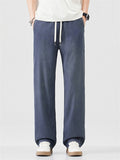 Men's Soft Comfy Ice Silk Touch Elastic Waist Lyocell Jeans